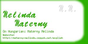 melinda materny business card